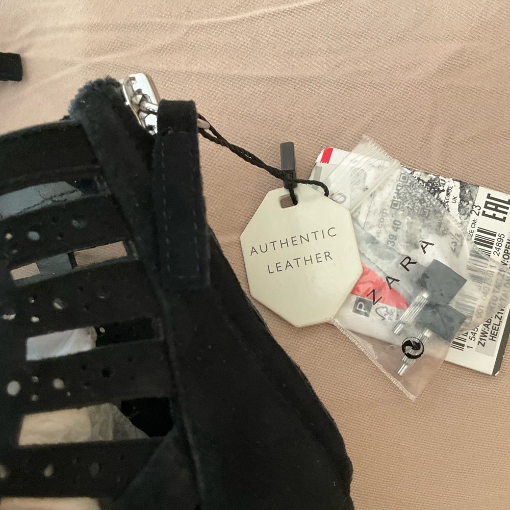 NWT Zara Lace-up Heels - Picture 7 of 7
